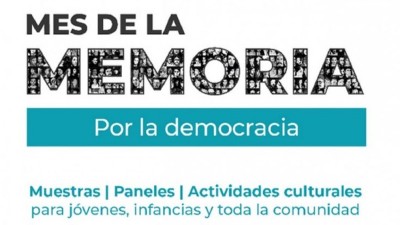 Habrá actividades por el Mes de la Memoria
