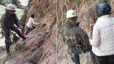 Sintió pánico al descender de una montaña y debió ser rescatada por gendarmes