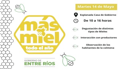 Este martes habrá una jornada sobre promoción del consumo de miel en la explanada de Casa de Gobierno