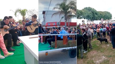 Con chamamé y al grito del sapukay, despidieron al cantante de Los Majestuosos