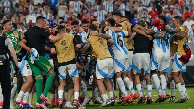 Con nuevo tema, los festejos de la Selección Argentina tras la clasificación