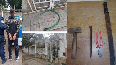 Conocido delincuente fue detenido queriendo entrar a una casa en Paraná