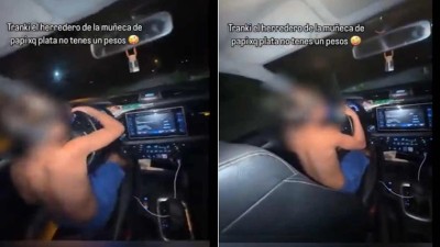 Suspendieron la licencia y denunciaron al hombre que dejó manejar a su hijo de 7 años