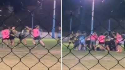 Violencia en el fútbol femenino: jugaban un amistoso pero terminaron a los golpes y empujones