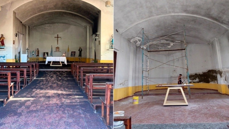 Restauran capilla que se incendió en localidad entrerriana y piden colaboración