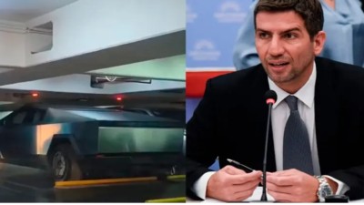 Diputado libertario llegó al Congreso en una Tesla Cybertruck de más de US$100 mil