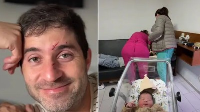 Video viral en Entre Ríos: su esposa dio a luz, vio sangre y se cayó desmayado