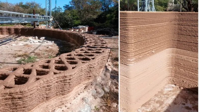 Construye una casa con la tecnología de la impresión 3D y barro    